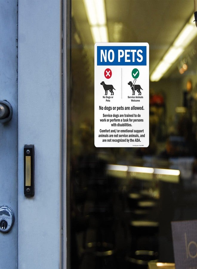 SmartSign (4-Pack) 7" x 5" 'No Pets No Dogs Or Pets Allowed, Comfort/Emotional Support Animals' Sticker Labels with Dog Symbols, 5 mil Laminated Polyester with SuperStick Adhesive, USA-Made - Image 5