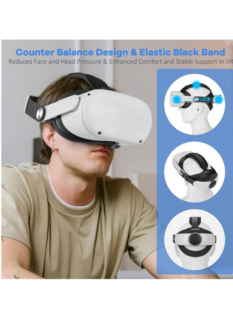 Generic - Adjustable Elite Strap with 10000mAh Battery for Oculus Quest 3, Provides 8 Hours of Extended Playtime, Fast Charging VR Power, Enhanced Support and Balance for Ultimate VR Experience. - Image 1