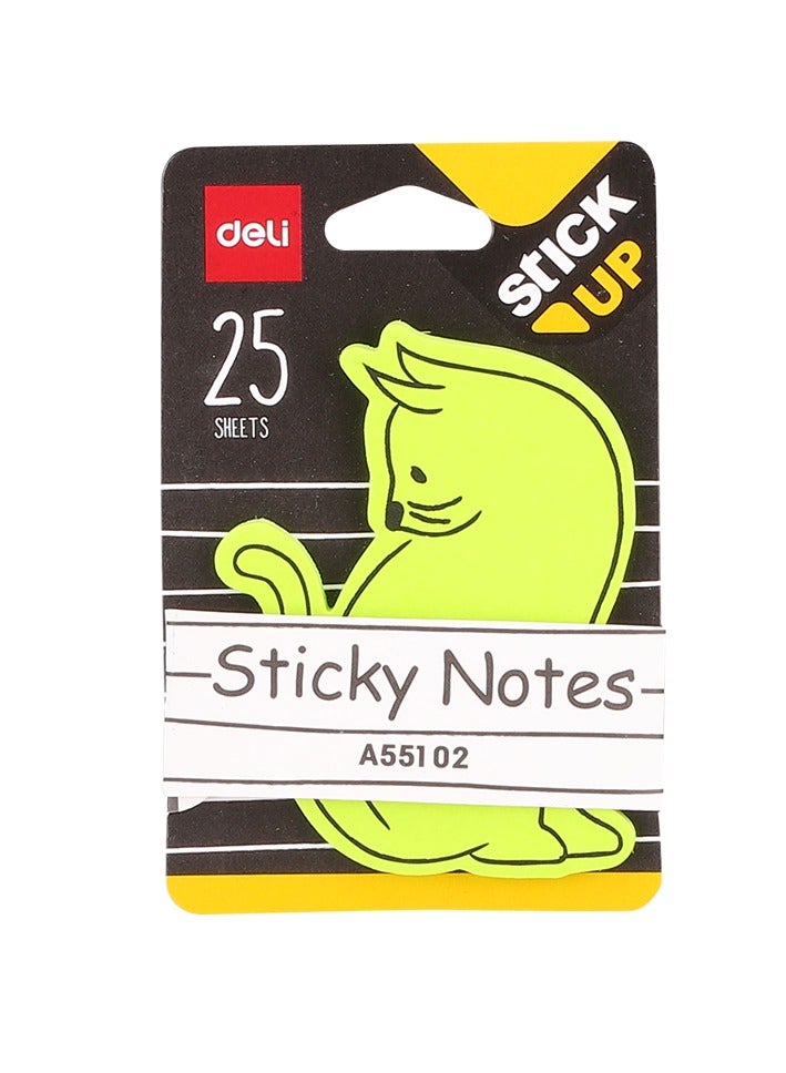 Deli ملاحظات لاصقة على شكل حيوانات 25 ورقة - Image 1