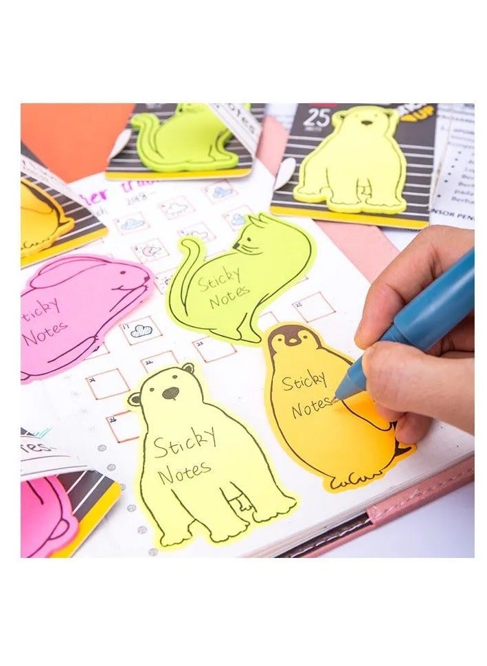 Deli ملاحظات لاصقة على شكل حيوانات 25 ورقة - Image 2