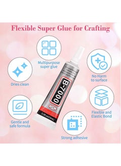 cridoz Jewelry Glue For Rhinestones, Cridoz 10Pack Super Craft Glue With Precision Tip Multi Function Clear Glue Fabric Adhesive For Cloth Stone Metal Platic Clay Bead Jewelry Making  - Image 4