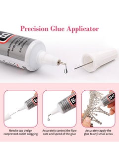 cridoz Jewelry Glue For Rhinestones, Cridoz 10Pack Super Craft Glue With Precision Tip Multi Function Clear Glue Fabric Adhesive For Cloth Stone Metal Platic Clay Bead Jewelry Making  - Image 5