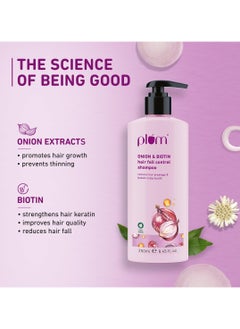 Plum Onion and Biotin Shampoo for Hairfall Control | Paraben Free | Enriched with Onion Extract, Biotin, D-Panthenol | Boosts Scalp Health | 250 ml  - Image 4