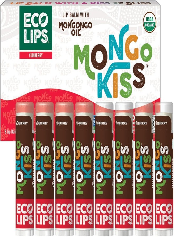 Eco Lips Mongo Kiss USDA Organic Lip Balm Yumberry 8-Pack Gift Set - Image 1
