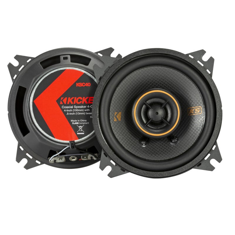 Kicker 51KSC404 KSSeries 4 Coaxial Speakers with 5 tweeters 4Ohm Pair