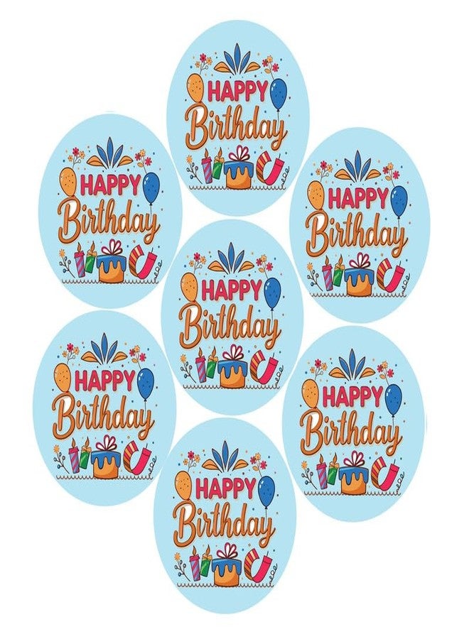 SLGIFT Vinyl Happy Birthday Theme Sticker, Self-Adhesive Vinyl Stickers, 54 Pieces, 2 x 2 Inches Round Sticker, 9 Unique Designs, R051 - Image 1
