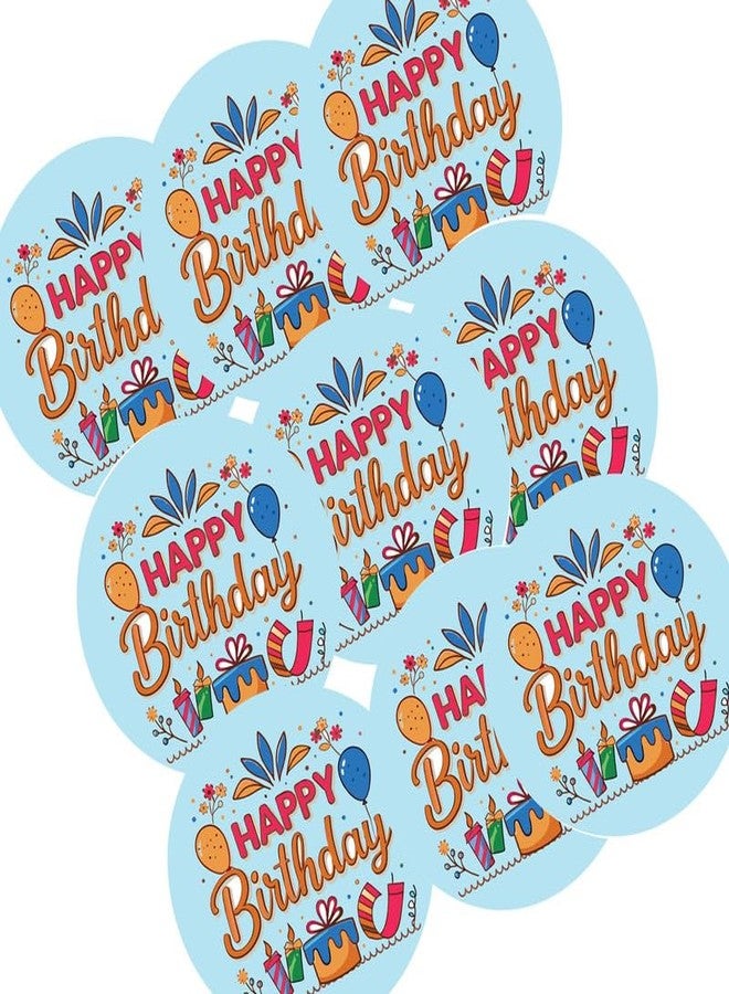 SLGIFT Vinyl Happy Birthday Theme Sticker, Self-Adhesive Vinyl Stickers, 54 Pieces, 2 x 2 Inches Round Sticker, 9 Unique Designs, R051 - Image 3