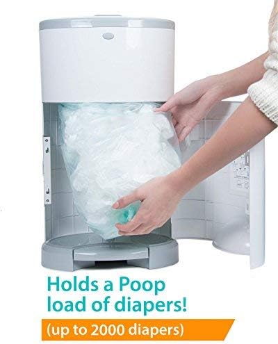 Jasclair 4 عبوات بطانات حفاضات قابلة للتبديل متوافقة مع دكور كلاسيك بالحجم العادي سلة حفاضات قابلة للتخلص تحمل حتى 2000 حفاضة عبوات معطرة للأطفال مع أكياس مزيل الروائح بالفحم - Image 2