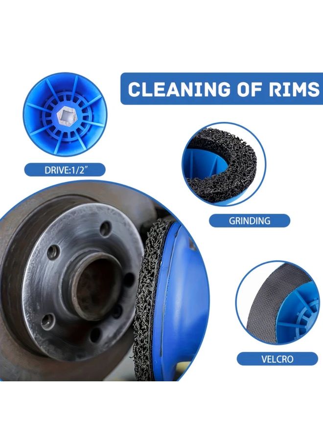 Heavy Duty 1pc Wheel Hub Grinder Resurfacing Cleaning Tool With Silicon Carbide Pads - Image 3