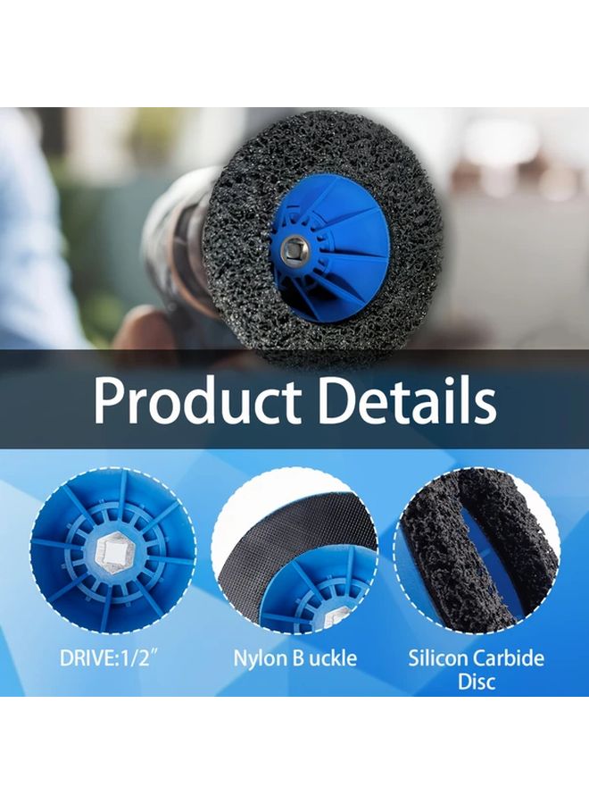 Heavy Duty 1pc Wheel Hub Grinder Resurfacing Cleaning Tool With Silicon Carbide Pads - Image 4