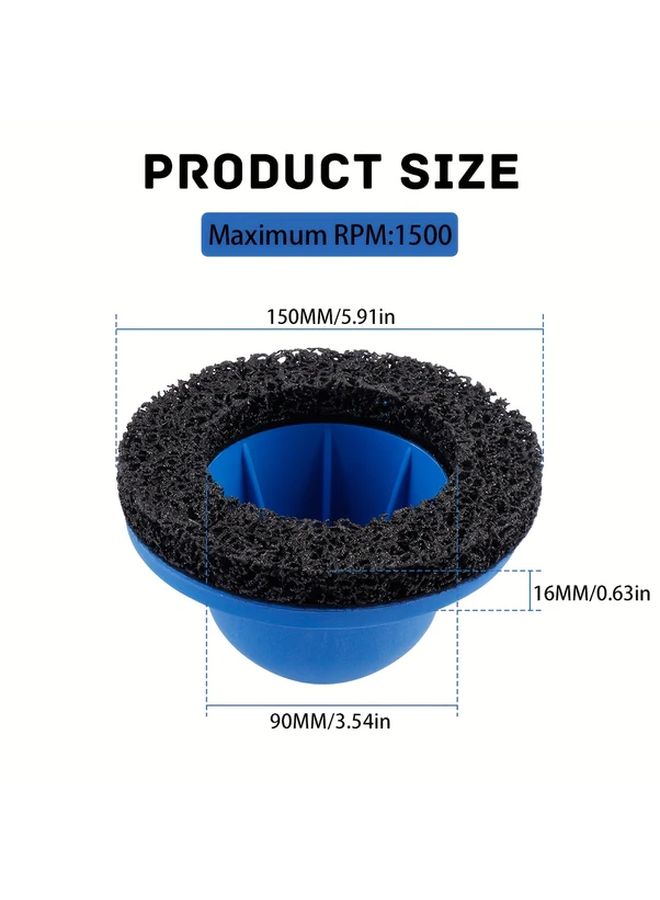 Heavy Duty 1pc Wheel Hub Grinder Resurfacing Cleaning Tool With Silicon Carbide Pads - Image 2