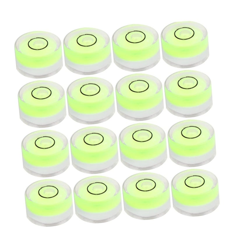 Green Circular Bubble Spirit Level 16pcs For Accurate Surface Measurement Home DIY - Image 4