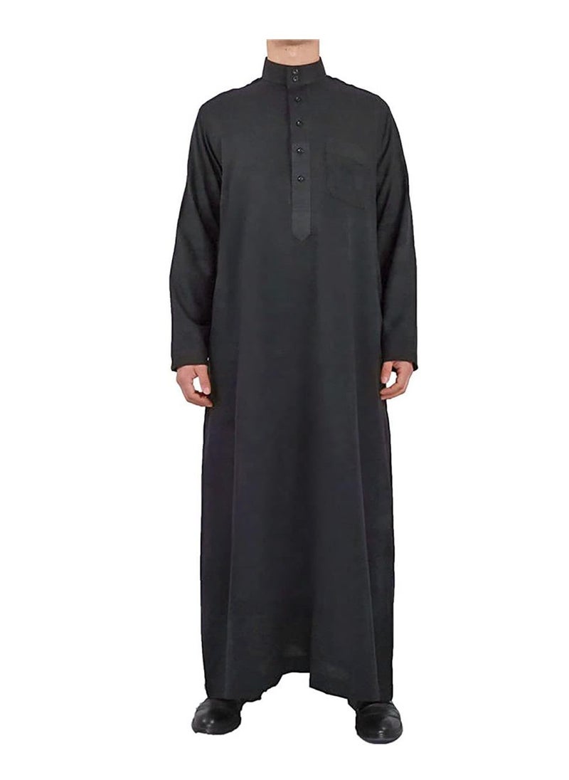 Generic - ثوب عربي رجالي دشداشة كم طويل رداء مسلم [ Xl ] - Image 1