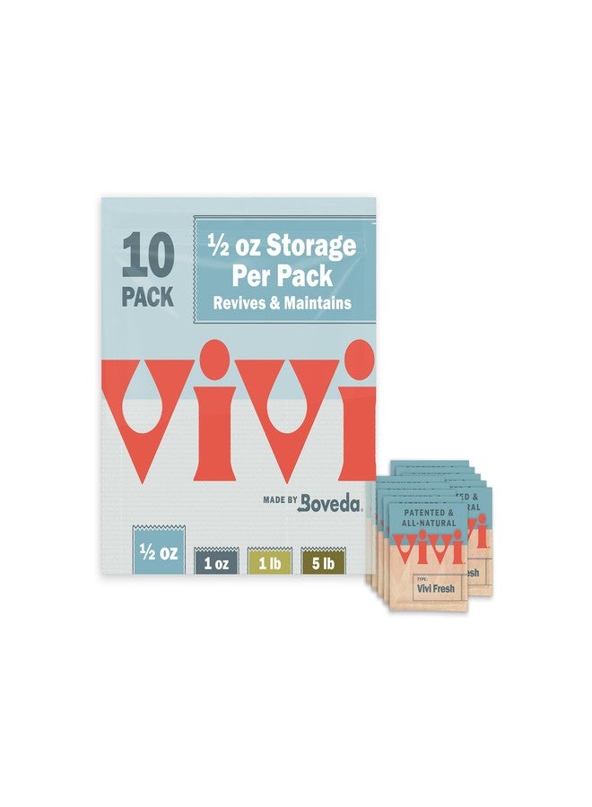 Vivi Fresh ½ Ounce Humidity Control Packs | 10-pack in Resealable Bag | For All Airtight Storage Containers, Store Longer and Preserve Freshness | Made in the USA by Boveda - Image 1