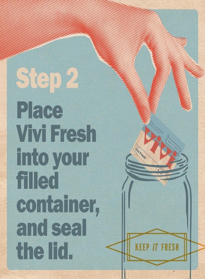 Vivi Fresh ½ Ounce Humidity Control Packs | 10-pack in Resealable Bag | For All Airtight Storage Containers, Store Longer and Preserve Freshness | Made in the USA by Boveda - Image 4