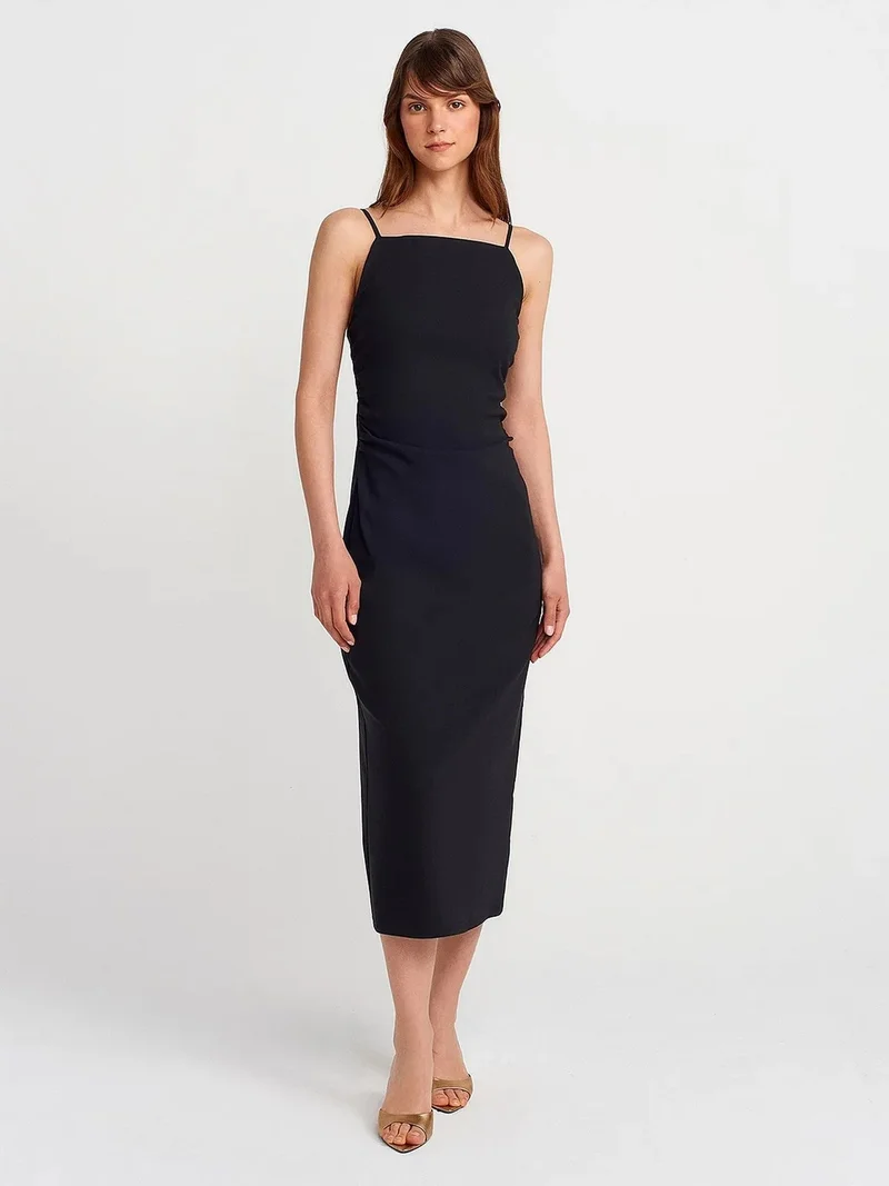 ديلفين DILVIN Sleeveless Bodycon Midi Dress
