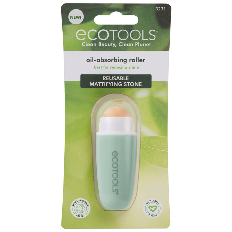 EcoTools Reusable Shine Control Oil Absorbing Facial Roller, Oil Absorbing Volcanic Ash Face Roller, For Oily Skin, Cruelty Free Facial Skincare Tool, Perfect For On The Go, 1 Count - Image 2