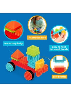 B. Toys Bristle Blocks Battat 50Piece Bristle Block Bucket Stem Building Set  - Image 5