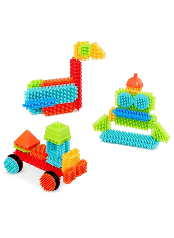 B. Toys - Bristle Blocks Battat 50Piece Bristle Block Bucket Stem Building Set - Image 1