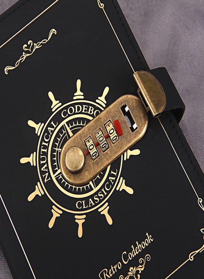 WROPZO Lock Diary Vintage Journal with Lock for Women Leather Diary with Lock Refillable Personal Locking Locked Journal Writing Notebook Secret Journal with Combination Password - Image 4