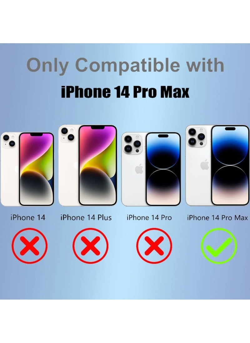 Denx - Matte Magnetic case for iPhone 14 Pro Max , High Grade Drop Protection with Shockproof Strip, Translucent Matte Back Phone Case (Desert Titanium) - Image 1