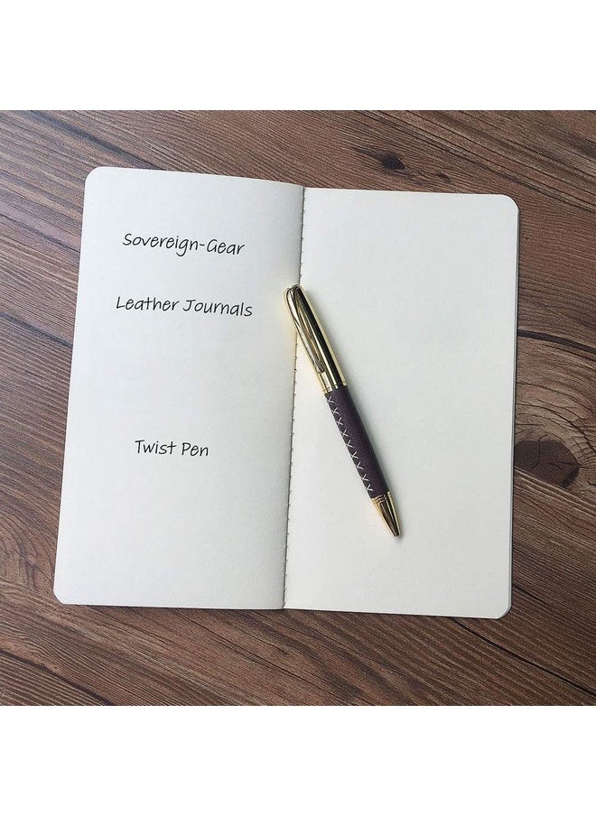 Sovereign-Gear Leather Wrapped Ballpoint Pen For Men And Women - Stylish Faux Leather And Gold Smooth Flowing Non Smudge Ink And Light To Hold - Lovely Presentation Box  - Image 4