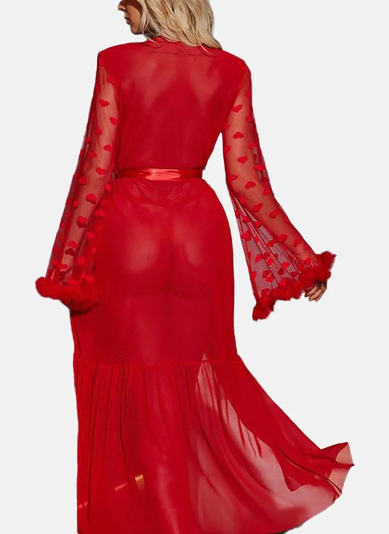 يونيكي Red Solid Babydoll with briefs