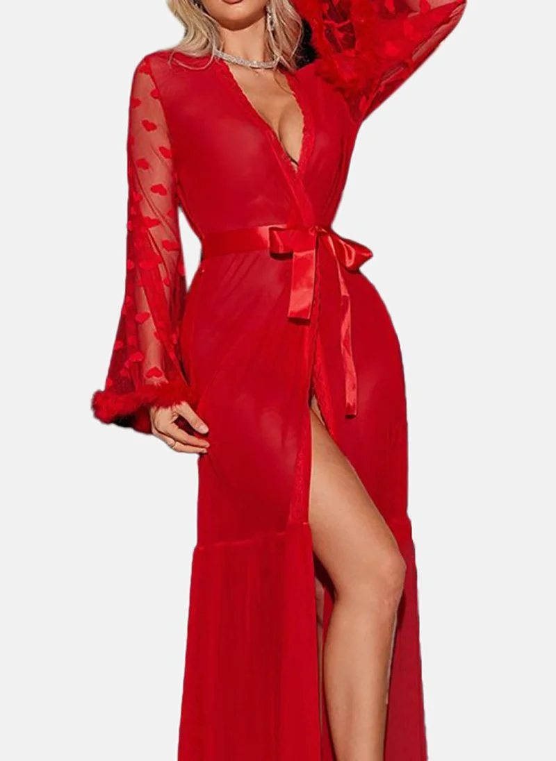 يونيكي Red Solid Babydoll with briefs