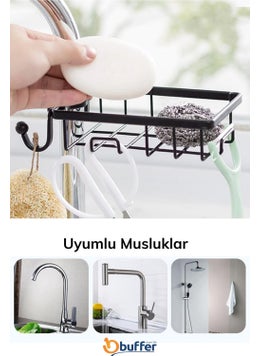 Buffer ® Multifunctional Detergent Tank Practical Dishwashing Sponge + Kitchen Bathroom Steel Soap Dispenser  - Image 4