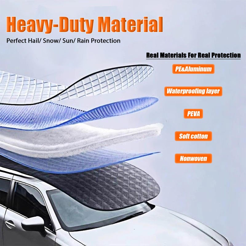 SNKOL 7 Layers Waterproof Heavy Duty Car Covers for Automobiles All Weather Season Anti-Hail UV Protection Snowproof Outdoor 15.4LBS Full Cover Universal Fit SUV 201" to 206" - Image 4