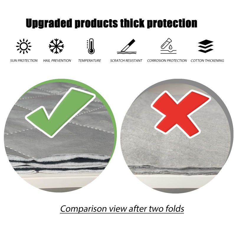 SNKOL 7 Layers Waterproof Heavy Duty Car Covers for Automobiles All Weather Season Anti-Hail UV Protection Snowproof Outdoor 15.4LBS Full Cover Universal Fit SUV 201" to 206" - Image 5