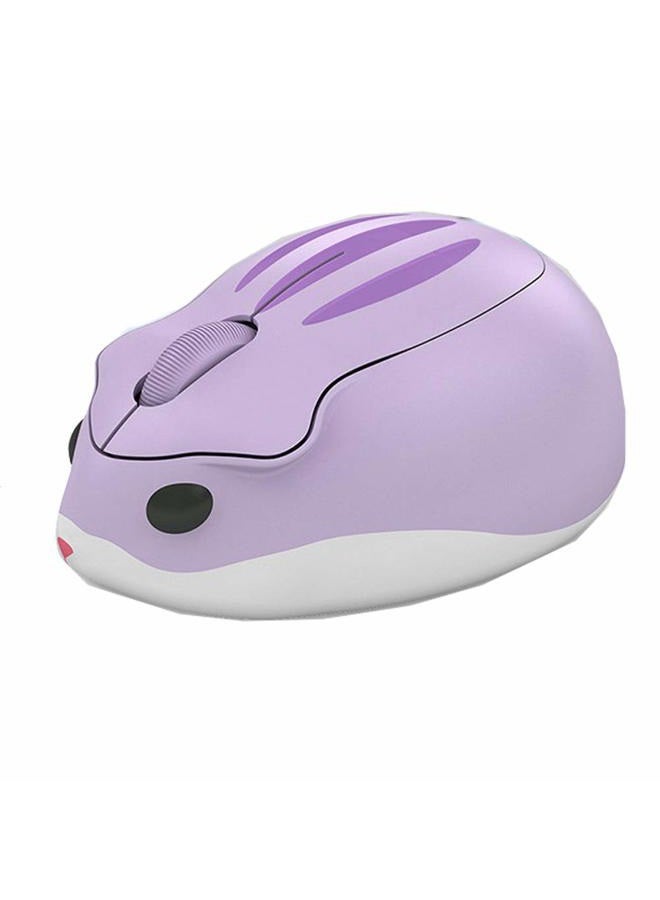 2.4GHz Wireless Mouse Cute Hamster Shape Less Noice Portable Mobile Optical 1200DPI USB Mice Cordless Mouse for PC Laptop Computer Notebook MacBook Kids Girl Gift (Purple) - Image 1