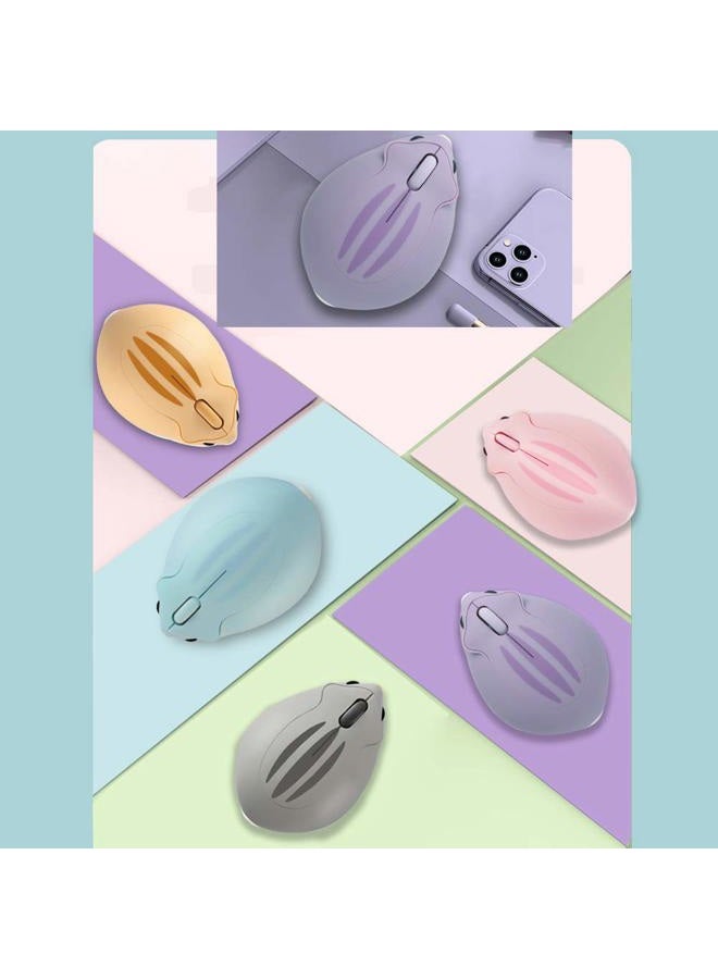 2.4GHz Wireless Mouse Cute Hamster Shape Less Noice Portable Mobile Optical 1200DPI USB Mice Cordless Mouse for PC Laptop Computer Notebook MacBook Kids Girl Gift (Purple) - Image 5