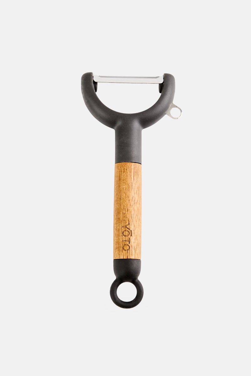 YOTO Stainless Steel Y Peeler With Acacia Wood Handle, Multicolor  - Image 1