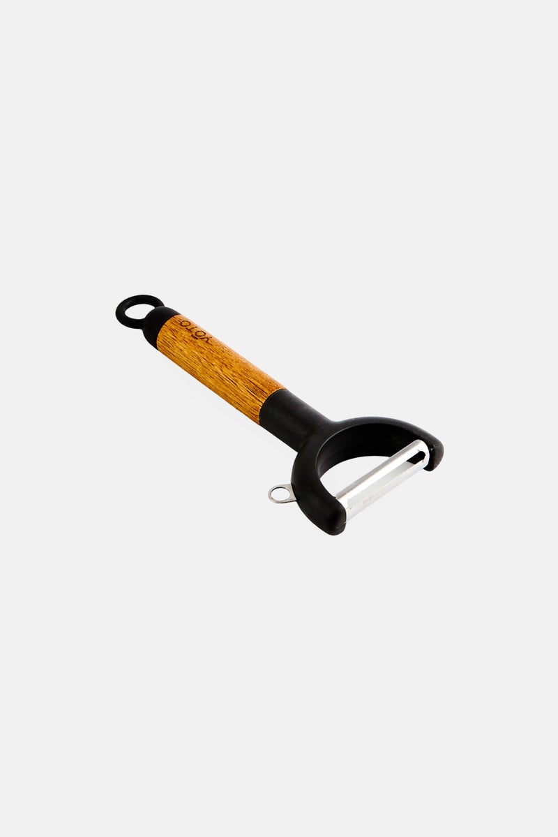 YOTO Stainless Steel Y Peeler With Acacia Wood Handle, Multicolor  - Image 2