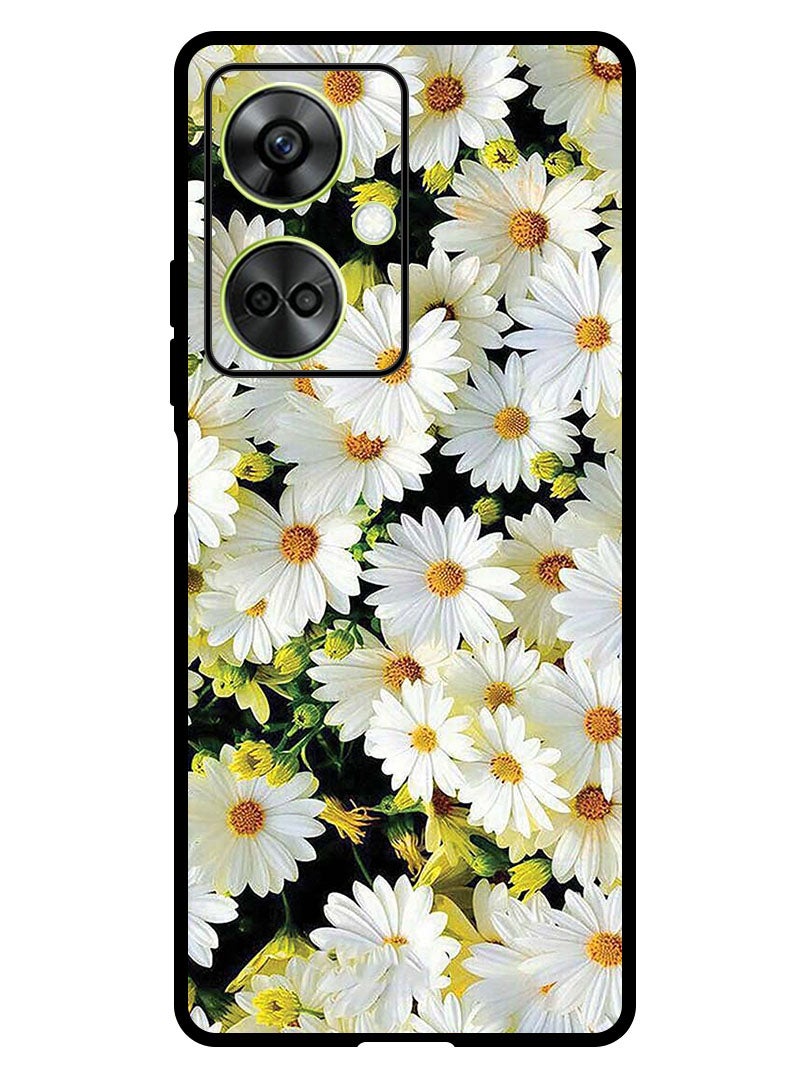 Theodor Protective Case Anti Scratch Shock Proof Bumper Cover For Oppo K11 White Flowers - Image 1