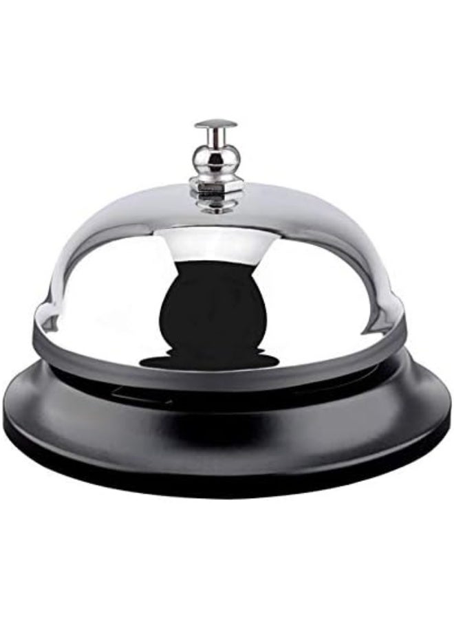 Stainless Steel Desk Call Bell – 3.3in Service Counter Bell for Reception, Hotels, Restaurants, Schools & Offices - Image 1