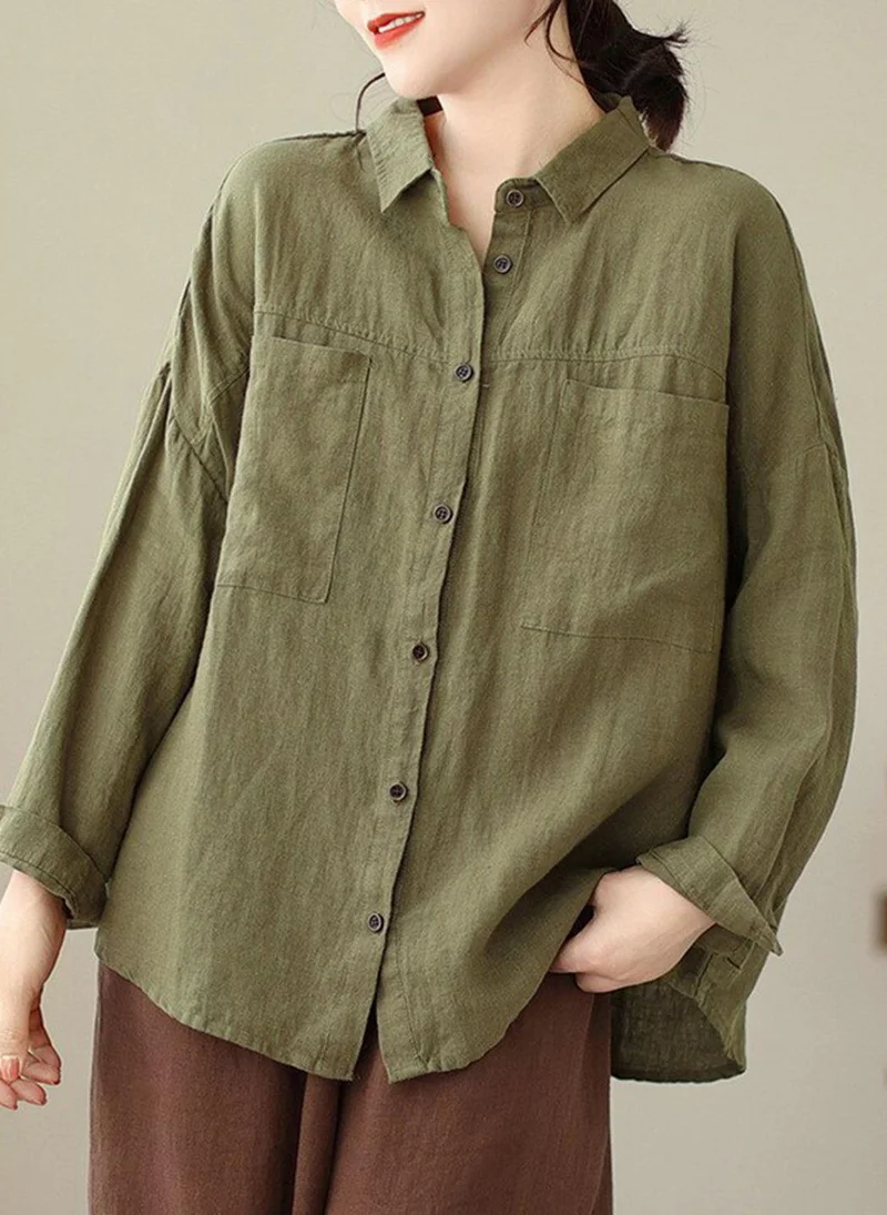 يونيكي Olive Green Solid Shirt