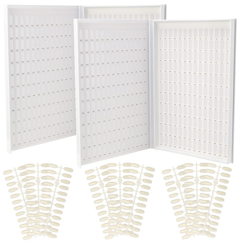 PINGEUI كتاب عرض الأظافر PINGEUI 2 عبوة 308 ألوان، مخطط عرض طلاء الأظافر مع 720 نصيحة أظافر، كتاب عرض عينات طلاء الأظافر لصالون الأظافر وممارسة طلاء الأظافر، لا حاجة للصمغ