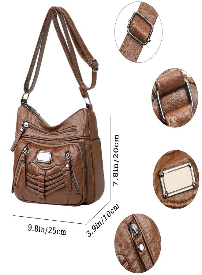 LassZone Womens Crossbody Handbag Soft PU Leather Purse Waterproof Hobo Shoulder Bag Messenger Bag Ladies Satchel - Image 4