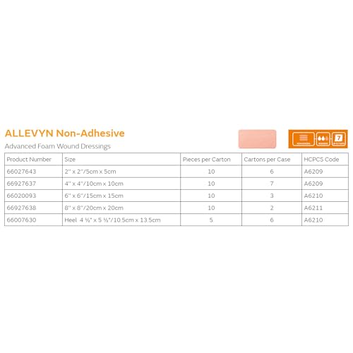 Smith&nephew Smith+Nephew ALLEVYN Gentle Border Lite ضمادة جروح، 2" × 2" علبة من 10 - Image 3