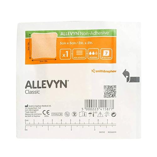 Smith&nephew Smith+Nephew ALLEVYN Gentle Border Lite ضمادة جروح، 2" × 2" علبة من 10 - Image 1