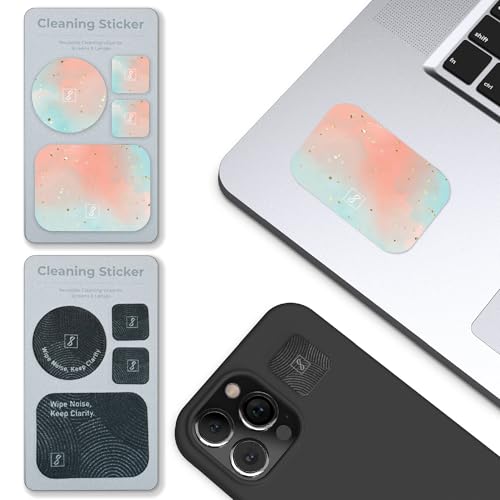 SleekStrip Portable Cleaning Sticker Pad Reusable Screen Cleaner Wipes Lens Cleaner Wipes for Phone iPad Car Touch Screen Display MacBook Computer Laptop Camera Lens Electronic TV Monitor - 2PK (8PCS) - Image 1