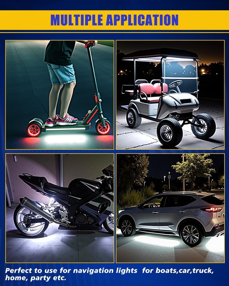DUOFU365 Car LED Strip Light - 30CM Waterproof Motorcycle Light Strip (6PCS) - Image 2