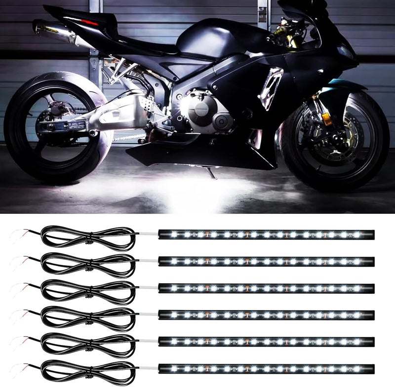 DUOFU365 Car LED Strip Light - 30CM Waterproof Motorcycle Light Strip (6PCS) - Image 1