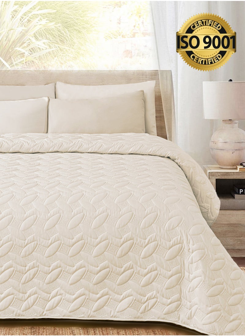 Master Home Textile - 4Piece Microfiber Bedspread Set Fits 200 x 200 cm Double Size Bed King Size Compressed Comforter Set Elmira Series - Image 1