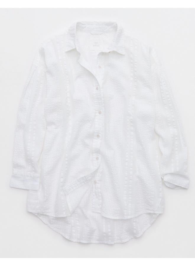 Aerie Seersucker Cover Up Shirt - Image 3