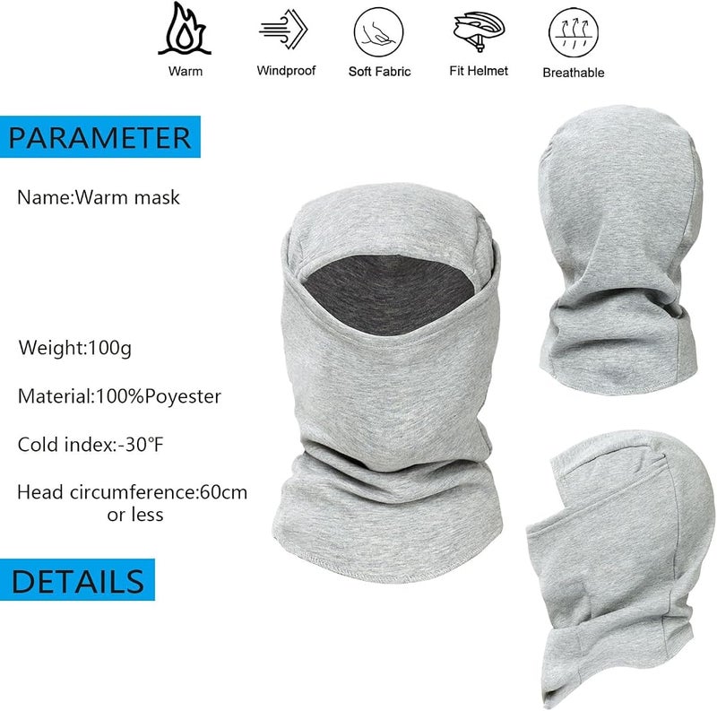 KASTWAVE Ski Mask Balaclava for Men & Women, Cold Weather Windproof Fleece Face Mask with Nose Breathable Holes, Stretchy Full Face Cover Neck Warmer for Skiing Snowboarding Motorcycling Running Hiking - Image 4