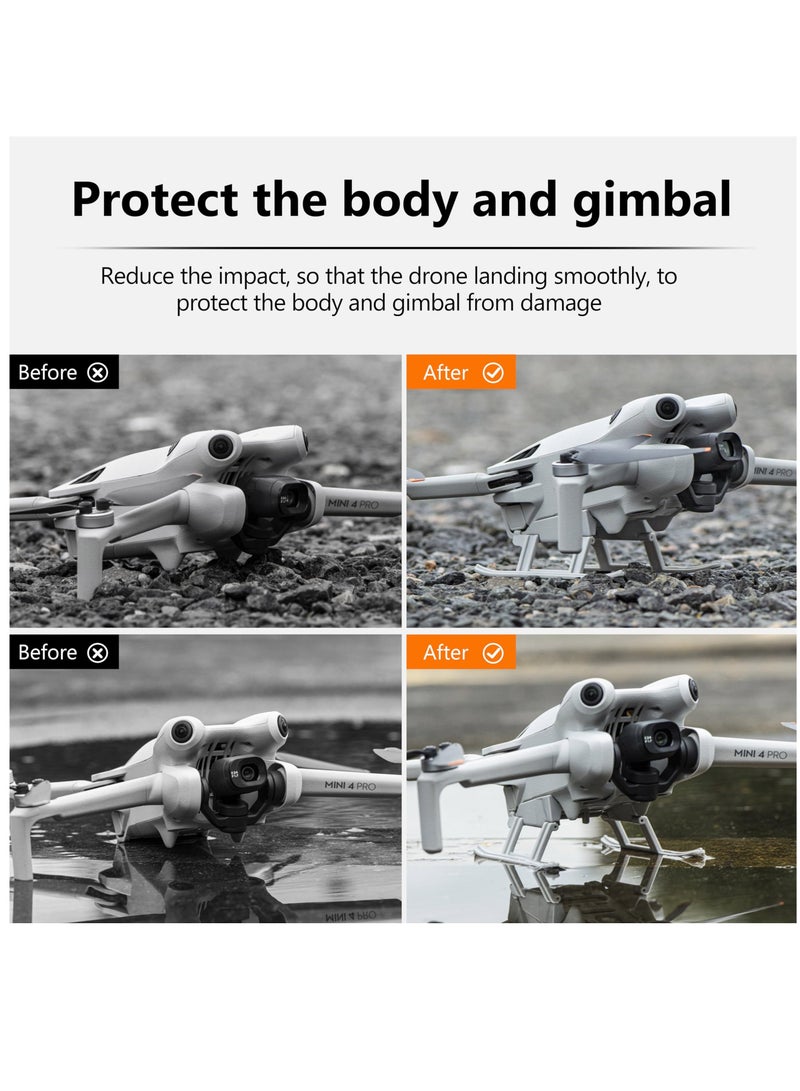 Landing Gear for Dji Mini 4 Pro Drone Accessories, Foldable Extended Landing Legs Kit for DJI Mini 4 Pro Drone Protector - Image 3