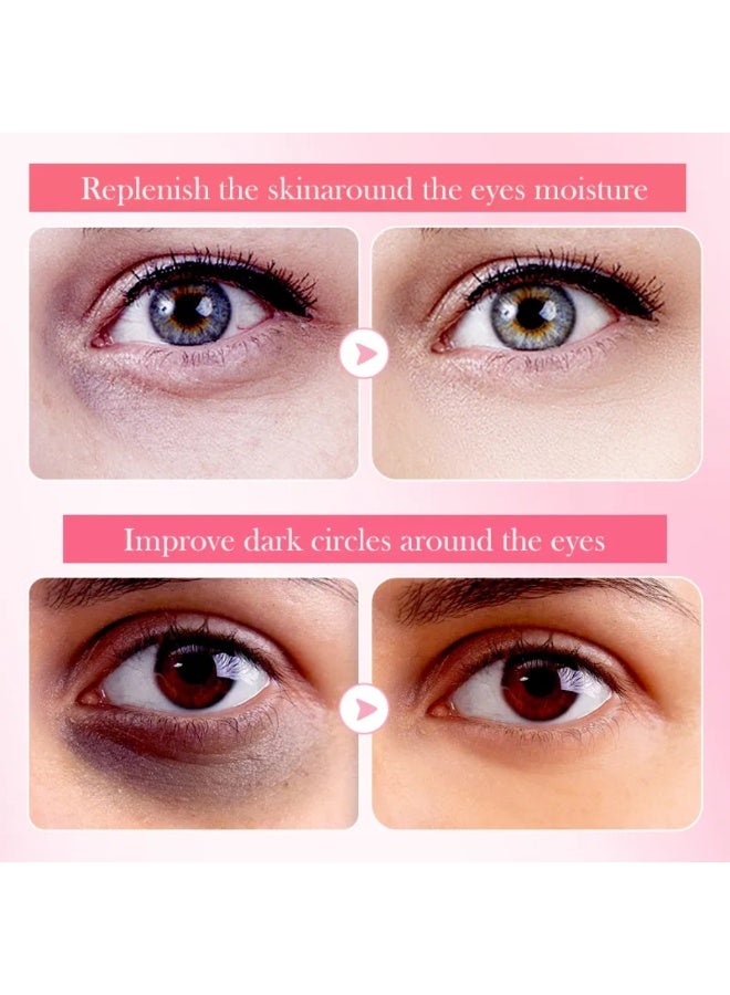 FAYANKOU 10 Pairs Eye Mask Under Eye Mask Anti Aging Eye Patches for Puffy Wrinkles Eyes Moisturizing and Reducing Dark Circles Eye Treatment Skin Care Eye Mask Patches Crystal Eye Sleeping Mask Pure Rose - Image 3